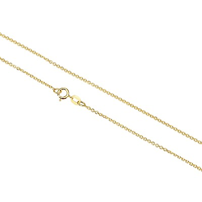 #ad 14K Real Solid Yellow Gold Diamond Cut Thin Dainty Cable Chain Necklace 16quot; 20quot; $352.75