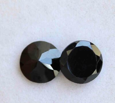 #ad 12.80 Cts Natural Black Spinel 12 Round Wholesale Lot Loose Gems $9.99