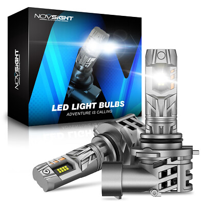 #ad NOVSIGHT 2PCS 90W 9005 LED Headlight Bulbs Kit High Low Beam 20000LM 6500k White $24.99