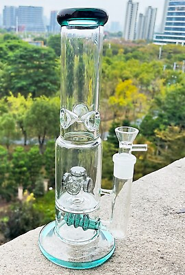 #ad 12 inch Heavy Glass Bong Beaker Smoking Water Pipe Thick Hookah W 18mm Bowl $26.99