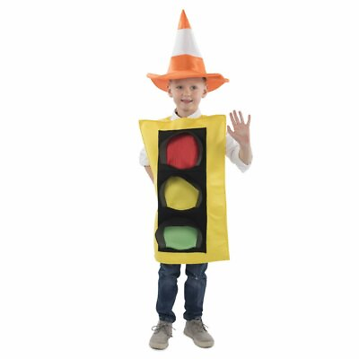 #ad Dress Up America Traffic Light Costume and Safety Cone Hat for Kids $27.99