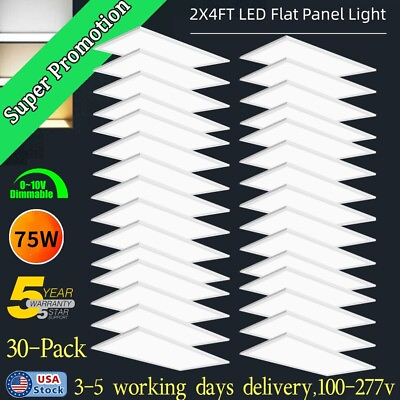 #ad #ad LED Flat Panel 2x4 Foot Drop Ceiling Light 75W 24x48in Edge Lit Panel Dimmable $128.50