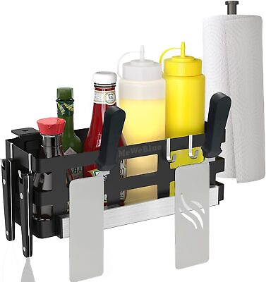 #ad Griddle Caddy Double Magnetic Tool Holder Grill Accessories for 28quot; 36quot; Griddles $77.99