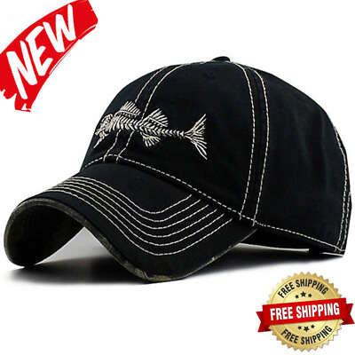 #ad AKIZON Fishing Mens Hats Baseball Cap Fishing Hat Cotton Mens Adjustable Cap $17.99