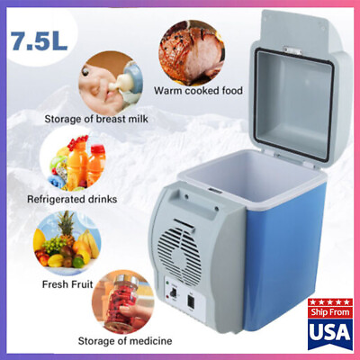 #ad Mini Cooler Refrigerator Portable Car Fridge For Camping Travel $59.84