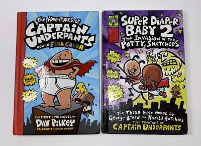 #ad Adventures of Captain Underpants: Color Edition amp; Super Diaper Baby 2 Dav Pilkey $5.00
