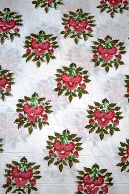 #ad Print 127 Hand Block Craft Sewing Dressmaking Cotton New Floral Fabric 100 Yard $367.99