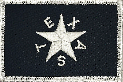 #ad Texas Flag Patch Black and White Star SWAT Embroidered Tactical hook 3 x 2 inch $5.97