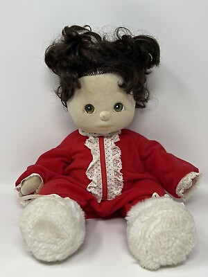 #ad Mattel My Child 1985 Baby Doll Caucasian Brown Hair Girl Pajamas READ DETAILS $56.01