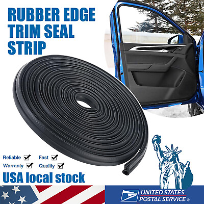 #ad 12M Long Car Door Edge Trim Lock Guard Moulding Rubber Seal Strip Protector $57.59