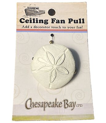 #ad VINTAGE Coastal Sand Dollar Decorative Ceiling Fan Light Pull 3D Beach House NEW $8.88