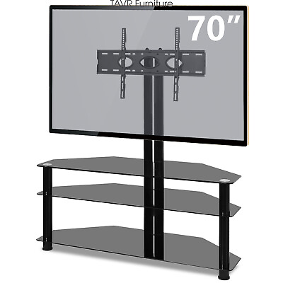 Swivel Floor TV Stands with Mount for 37 40 50 65 LCD OLED LED inch TVs $92.93