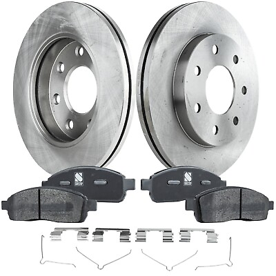#ad Brake Rotor and Pad Kit For 2004 2008 Ford F 150 Front Solid 2 Wheel Set $166.28