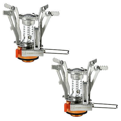 #ad 2 Portable Camping Stoves Backpacking Stove with Piezo Ignition Adjustable Valve $13.99