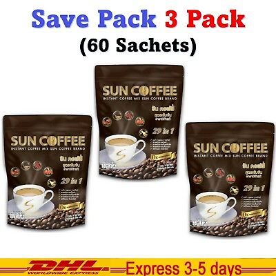 #ad 3x Sun Coffee Healthy Instant Coffee 29 in1 Herbs Weight Loss Slender Fat Free $79.00