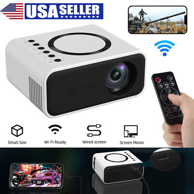 #ad Mini Projector 3D LED WiFi Video Home Theater Cinema For Android IOS System 2024 $39.99
