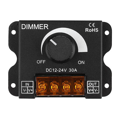 #ad 12V 24V 30A LED Dimmer PWM Dimming Controller For LED Lights or Strip Lights US $12.89