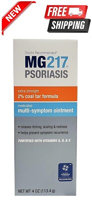 #ad MG217 Multi Symptom Relief 2% Coal Tar Medicated Psoriasis Ointment oz Jar 4 Oz $17.43