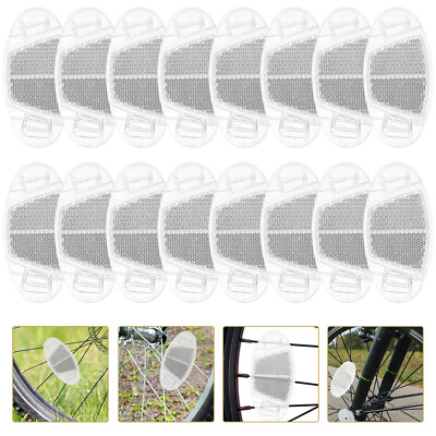 #ad 16 Pcs Wheel Reflectors Professional Reflective Signs Spoke Light Rims Small $10.25