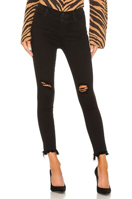 #ad J BRAND Womens Jeans Alana Skinny Cropped Denim Soft Black Size 26W JB002142 GBP 72.99