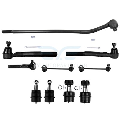 #ad For 2007 2016 Jeep Wrangler 3.8L V6 10pcs Front Ball Joints Tie Rods Sway Bars $93.49