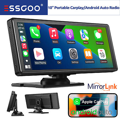 #ad 10quot; Car GPS Navigation Stereo Portable Radio Wireless iOS CarPlay Android Auto $90.59
