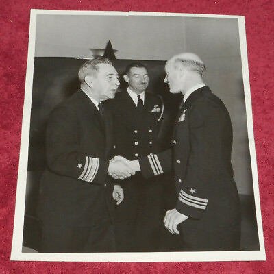 #ad 1955 Press Photo Rear Admiral Frank T Ward Assumes Command Fleet Air NAS Alameda $8.00