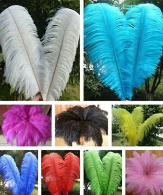 #ad OSTRICH PLUMES 18quot; 23quot; FEATHERS Top Quality Many Colors Bridal Costume Halloween $17.99