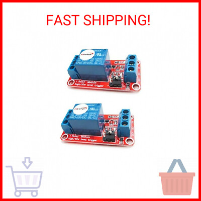#ad HiLetgo 2pcs 5V One Channel Relay Module Relay Switch with OPTO Isolation High L $11.92