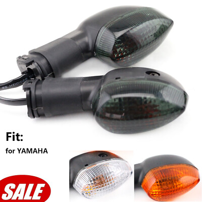 #ad Motorcycle LED Turn Signal Blinker Light Indicator Smoke Amber Clear For YAMAHA $18.33