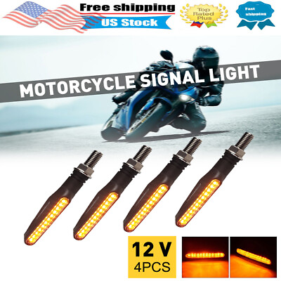 #ad Motorcycle 12 LED Signals Indicators Blinker Lights For 12V Various Motorcycles $12.99