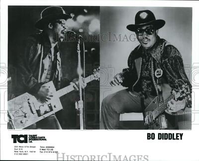#ad 1989 Press Photo Bo Diddley Ramp;B singer songwriter and musician. pip17743 $19.99