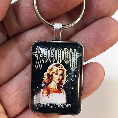 #ad Olivia Newton John Poster Reproduction Key Ring or Necklace Xanadu Grease Young $12.95
