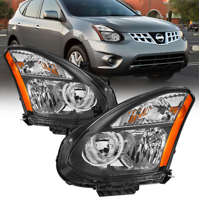 #ad 2PCS Headlights Lamps Assembly For 2008 2013 Nissan Rogue 2014 2015 Rogue Select $88.96