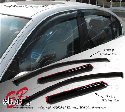 #ad For 2005 2011 Dodge Dakota Quad Cab Smoke Window Visor Rain Guard 4pcs Set $32.46