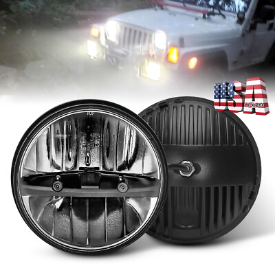 Newest 7quot; Round Led Headlight Hi Lo for Jeep Wrangler JK LJ TJ for Chevy C10 C20 $39.99