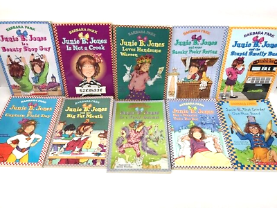 #ad 10 Junie B Jones book lot of paperback books kids chapter Barbara Park GOOD $14.00