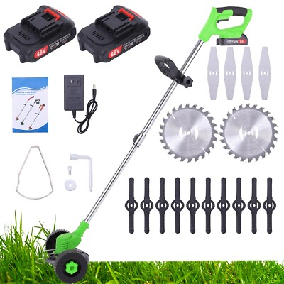 #ad Cordless Electric Weed Lawn Eater Edger String Trimmer Cutter 24V 88V 2Batteries $79.99