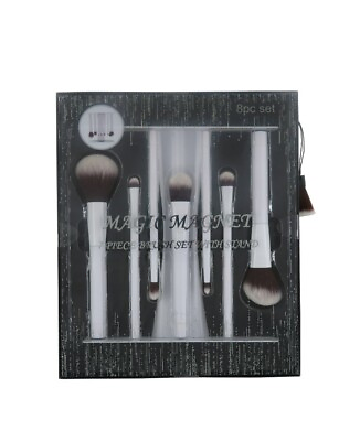 #ad Premium Professional Cosmetic Magnet Brush Gift Set with Standing Holder Black $14.99
