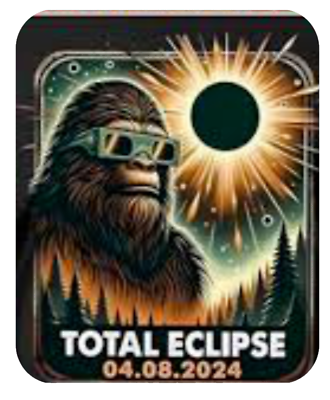 #ad Solar Eclipse Yeti Bigfoot April 8 2024 Full Color Sticker Truck Car Window 3quot; $3.00