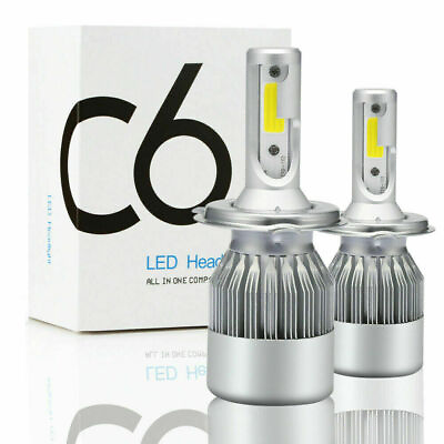 COB H4 LED Headlight Kit Light Bulbs High Low Beam 6000K HB2 9003 2600W 390000LM $13.49