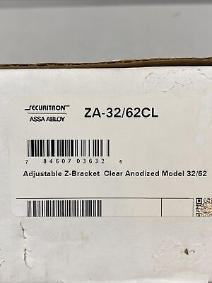 #ad ASSA ABLOY Securitron ZA 32 62CL Adjustable Z Bracket Stainless Steel $46.15