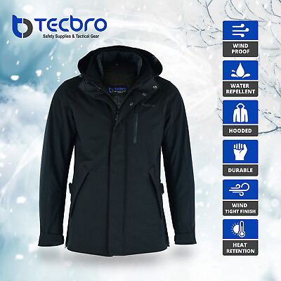 #ad Tecbro Chill Bloc 20°F Softshell Jacket Extreme Cold Weather Fleece Hood Parka $85.00