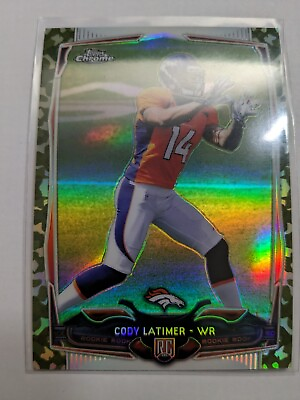 #ad 2014 Topps Chrome STS Camo Refractor 499 CODY LATIMER #211 RC rookie 🏈 $1.88