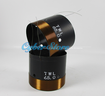 #ad 1pair 65mm Black aluminum Bass voice coil Pure copper Round wire 6ohm 320 480W $29.07