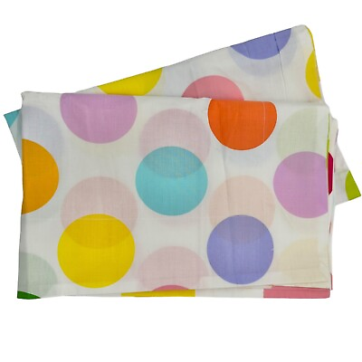 #ad Komboze Set of 2 Standard Pillow Shams 33 x 27 White Colored Dots NWOT $11.90
