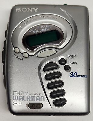#ad Sony AM FM Walkman WM FX271 Radio FOR PARTS $13.95