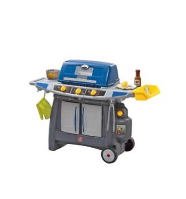 #ad Step2 Sizzle amp; Smoke Barbecue BBQ Toy Grill with 15 Piece Accessory Play Set $74.99