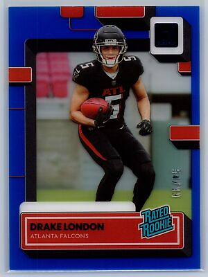 #ad 2022 Clearly Donruss #57 Drake London Blue $13.20