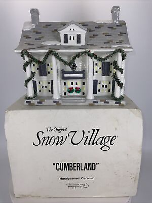 #ad Dept 56 The Original Snow Village Cumberland Village House #5024 6 w Light Cord $24.95